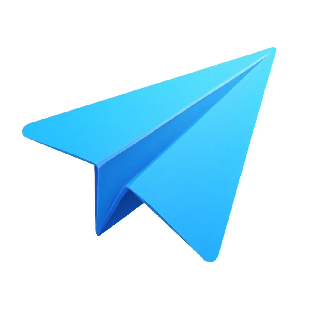 Blue Paper Airplane Icon