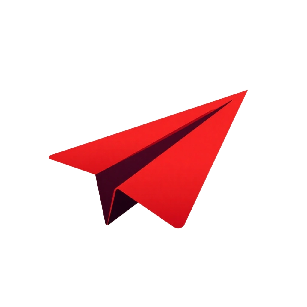 Red Paper Airplane Icon