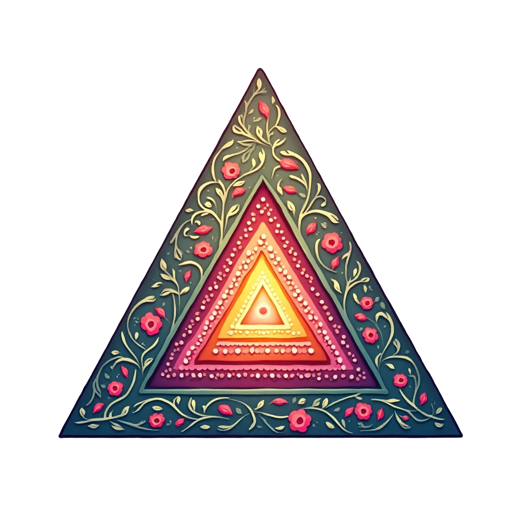 Floral Triangular Mandala