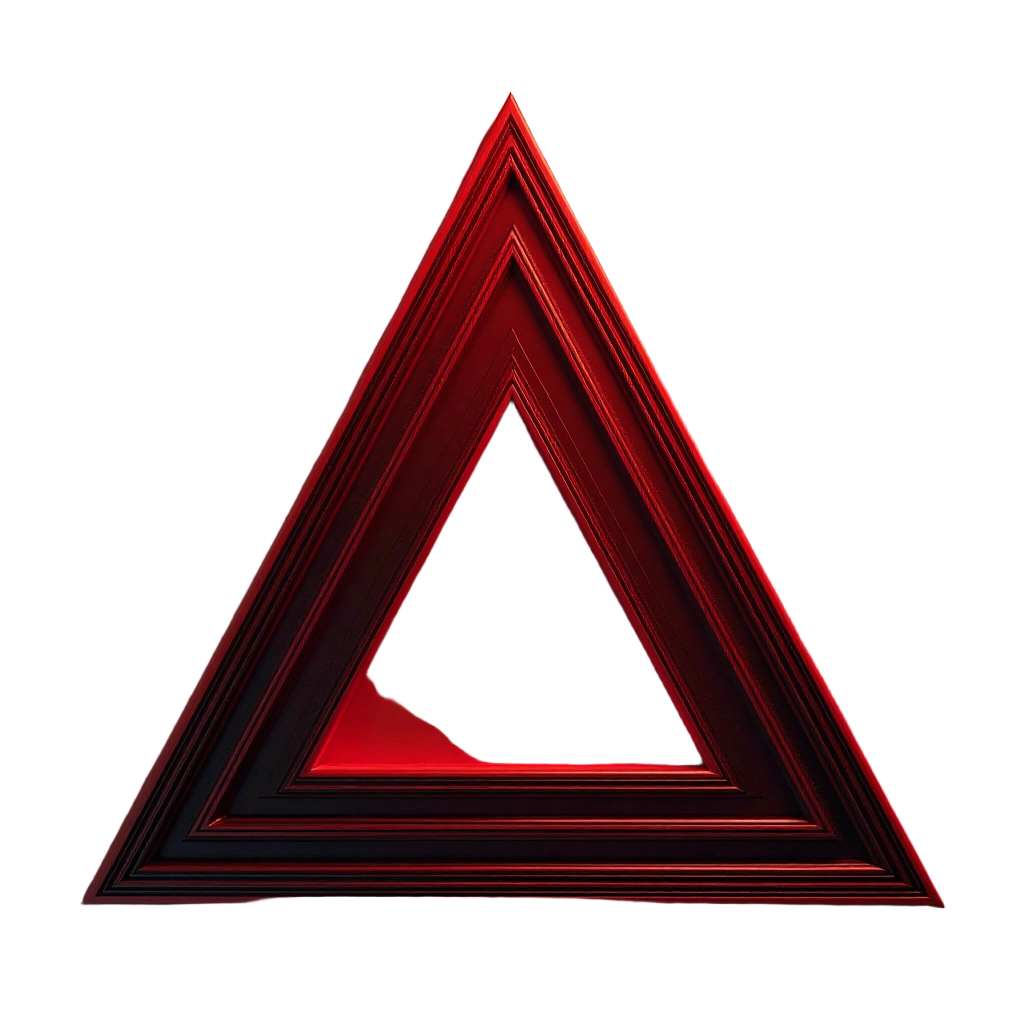 Red Triangular Frame