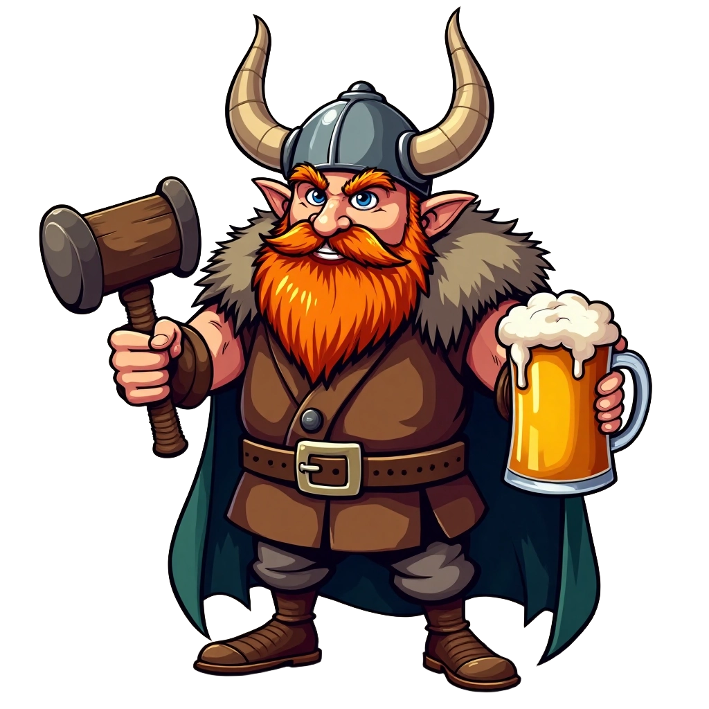 Viking Warrior with Beer