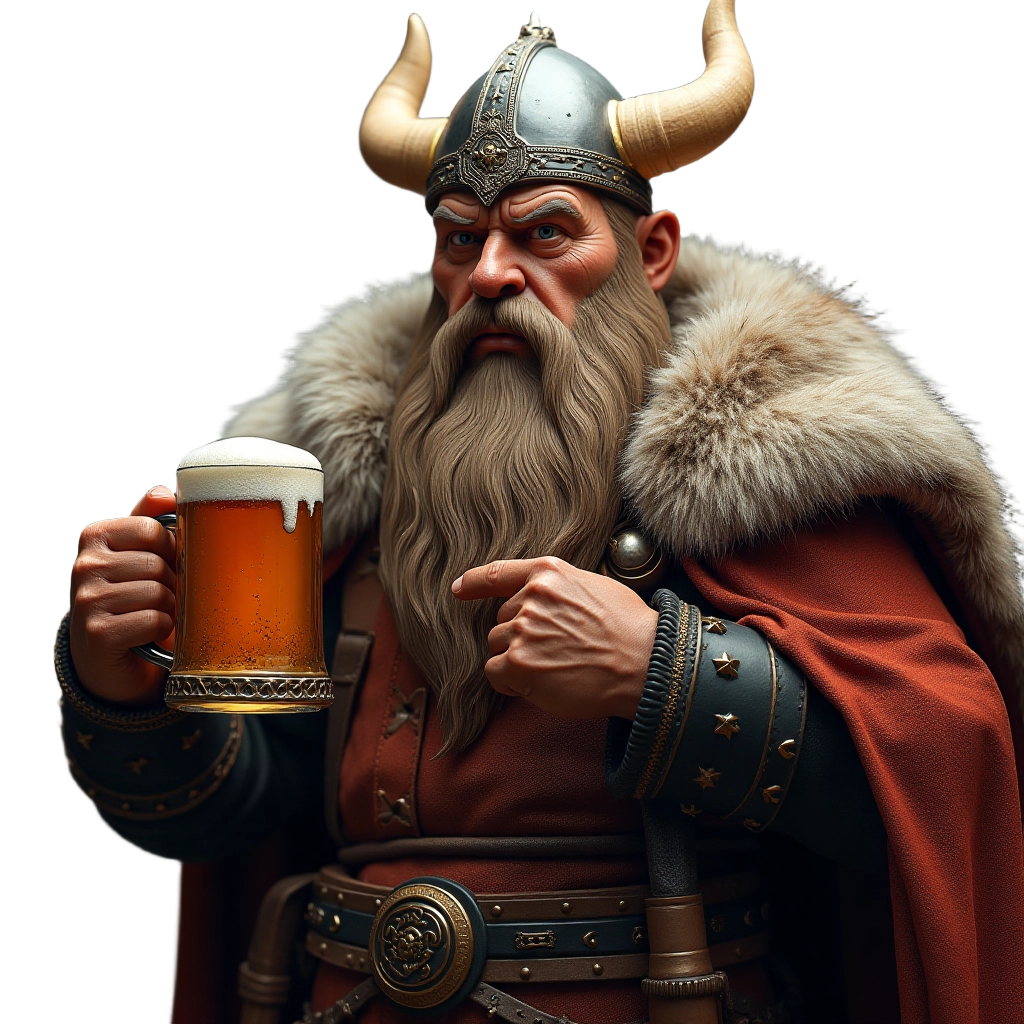 Viking Warrior with Beer