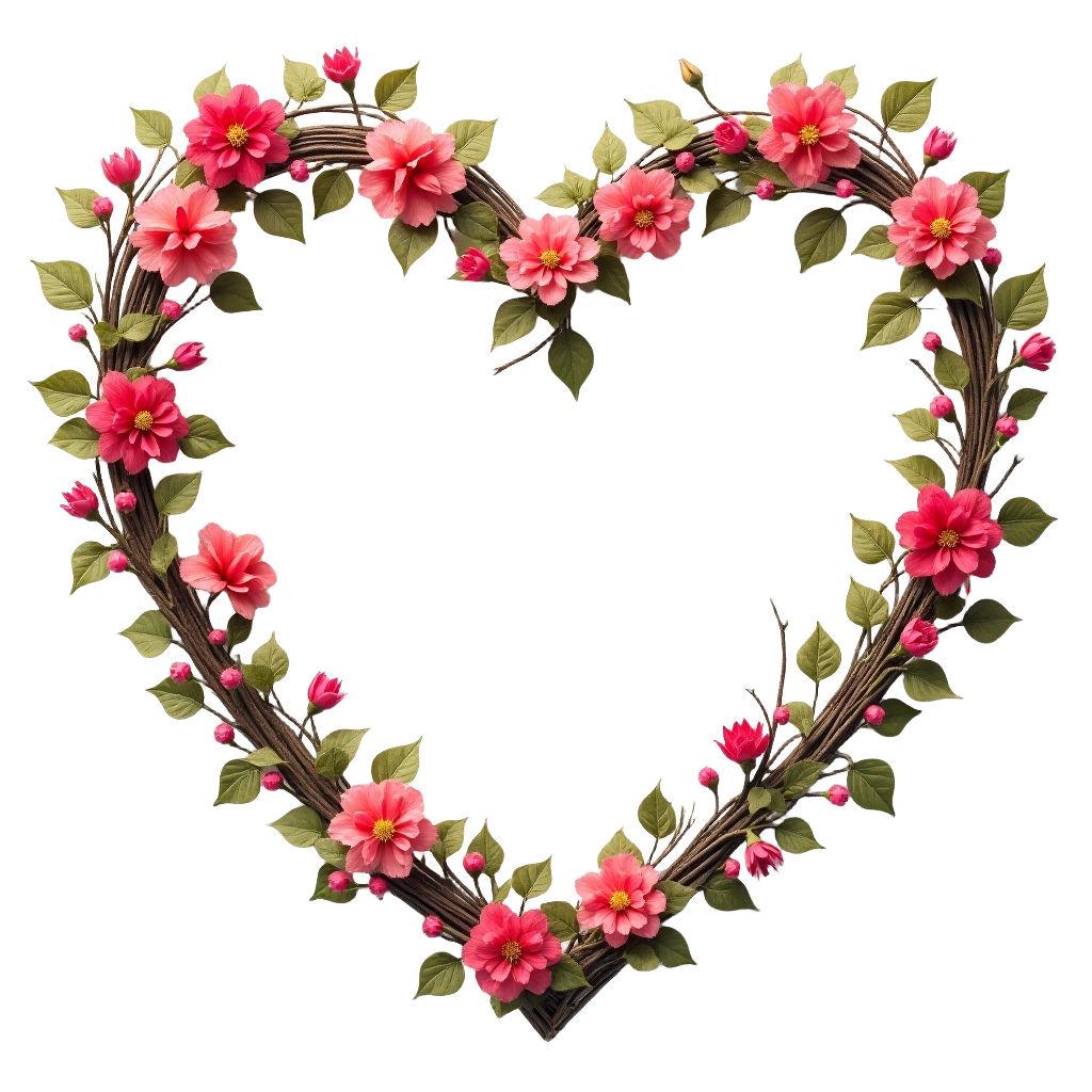 Heart-Shaped Floral Wreath