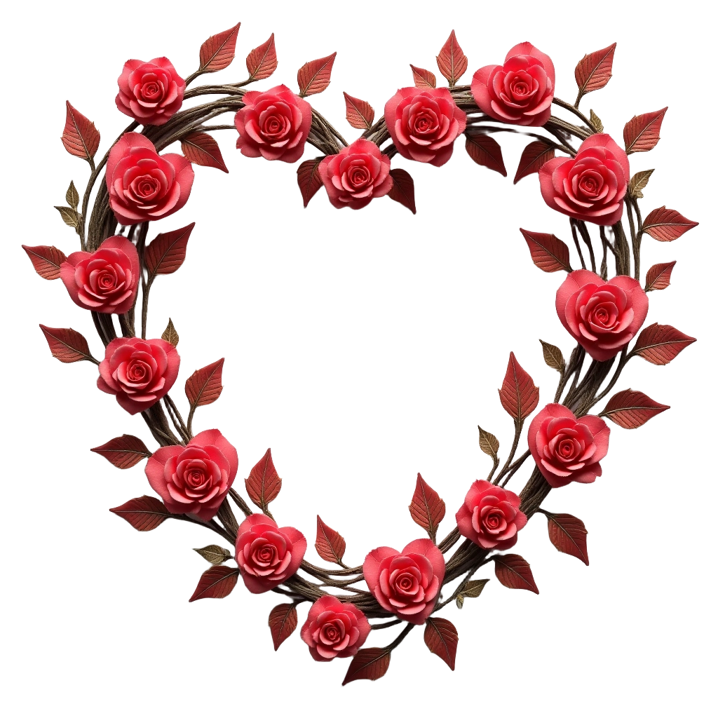 Heart-Shaped Rose Wreath