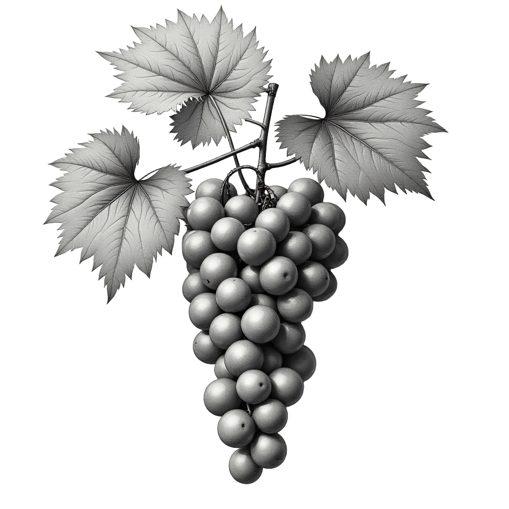 Monochrome Grape Cluster