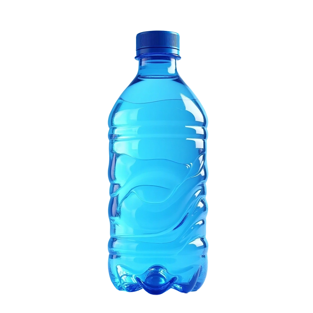 Blue Plastic Water Bottle