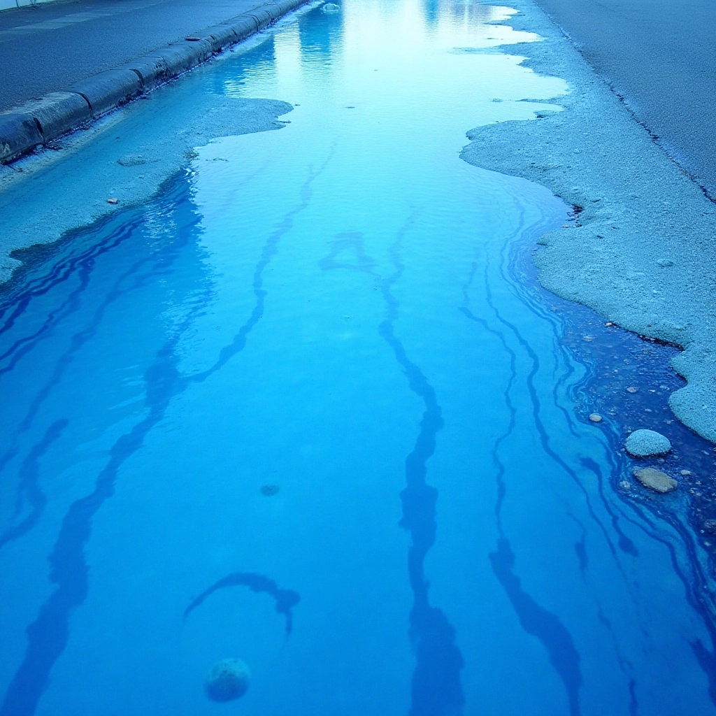 Blue Puddle Reflections