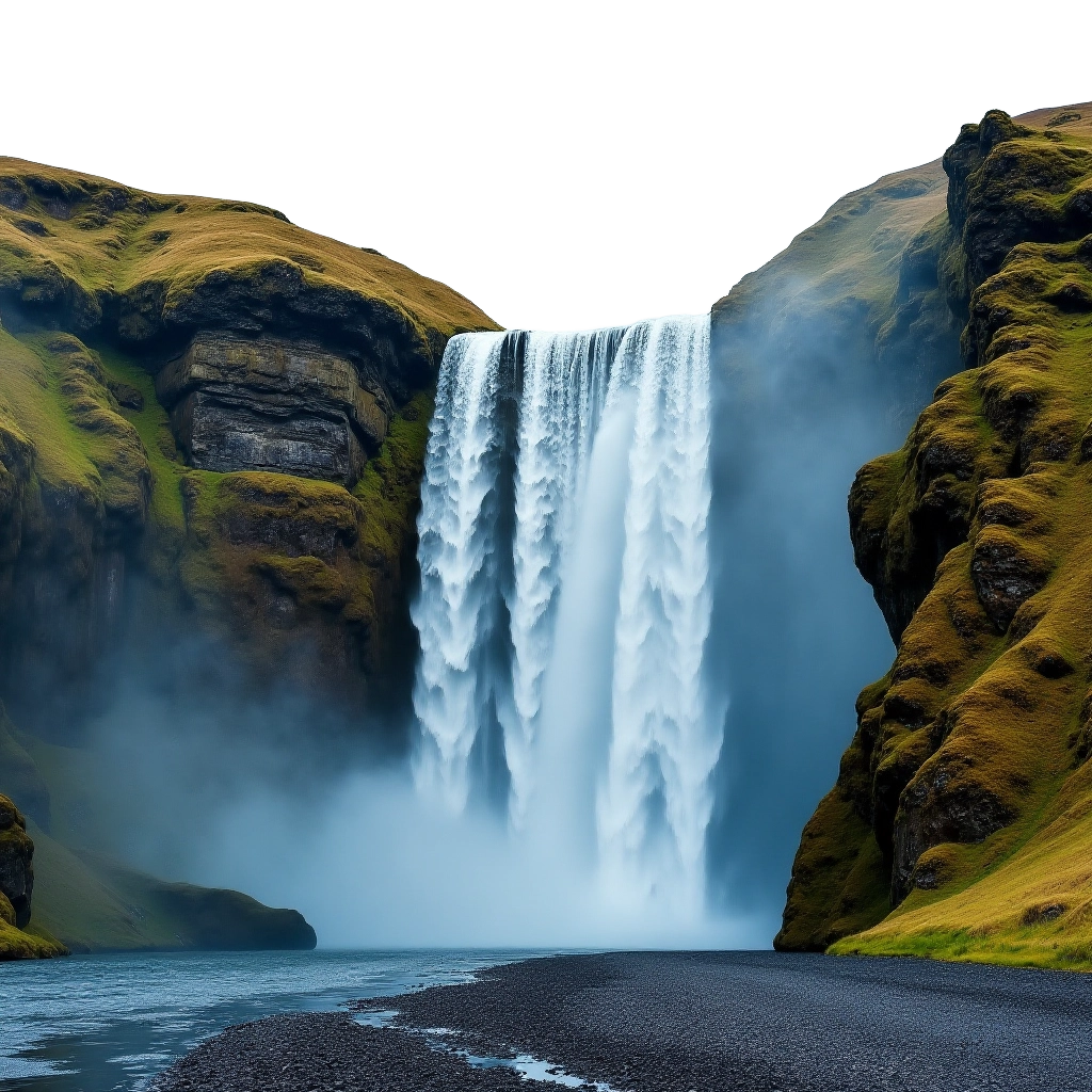 Majestic Waterfall in Iceland