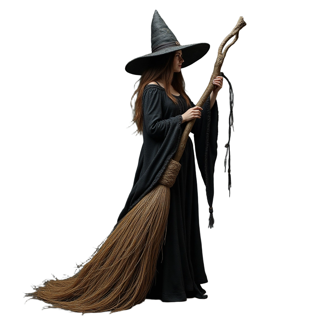 Witch with Broomstick