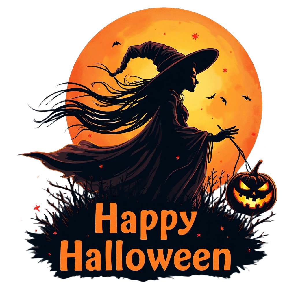 Spooky Witch Halloween Greeting