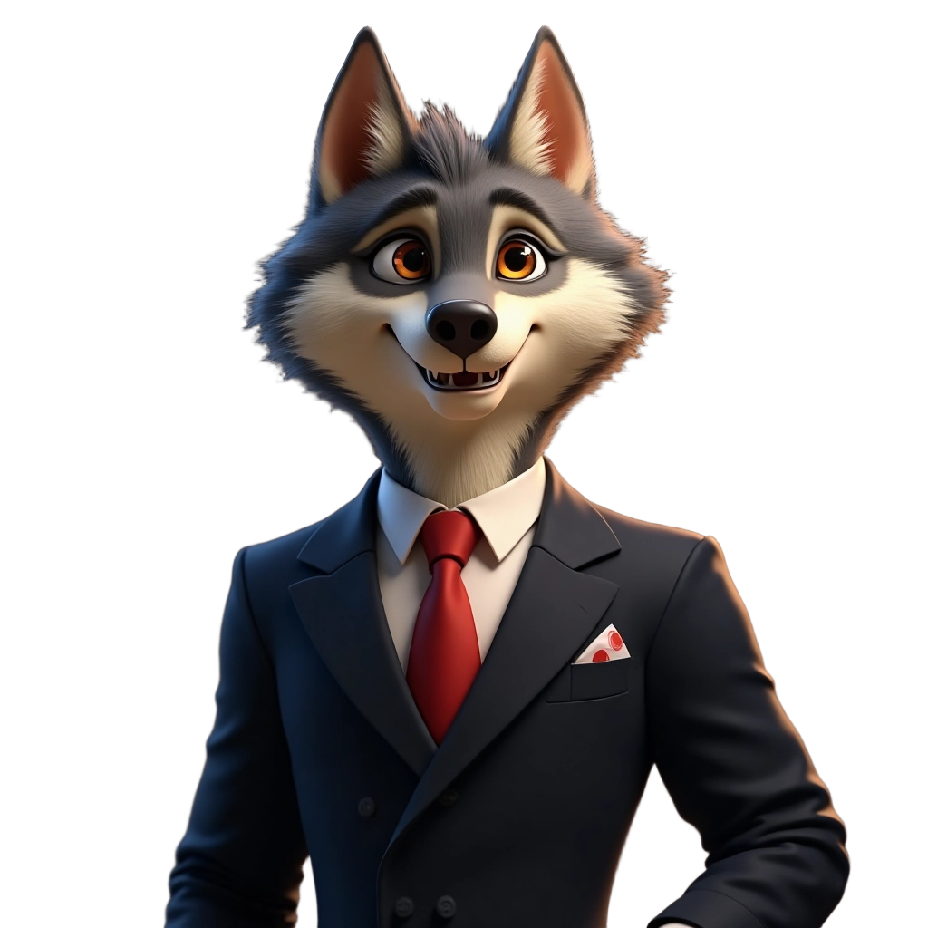 Elegant Canine in Suit