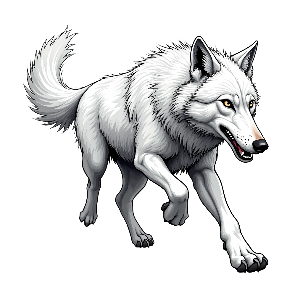 White Wolf in Motion