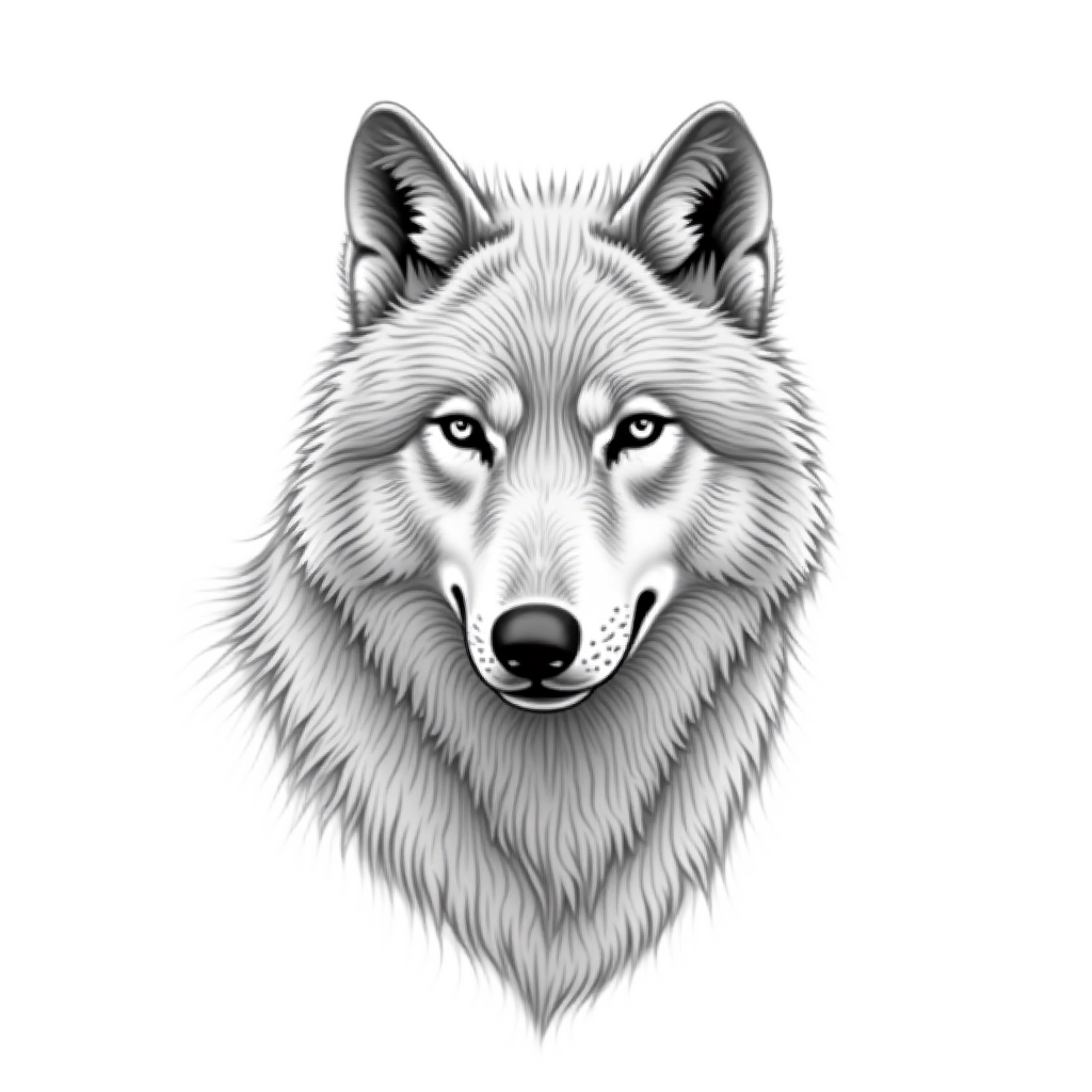 Elegant Wolf Portrait