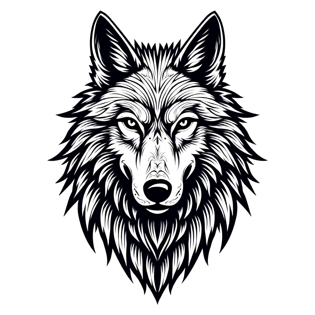 Intricate Wolf Portrait