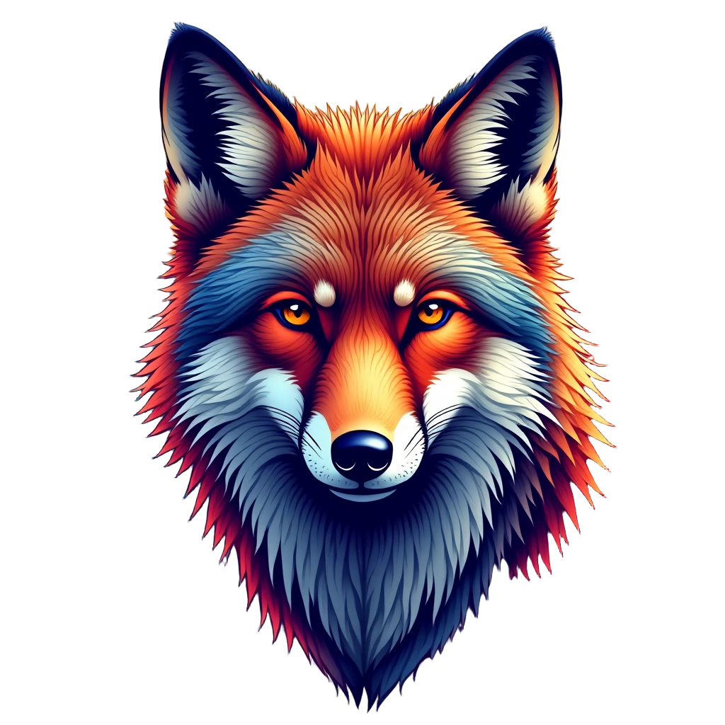 Colorful Fox Portrait