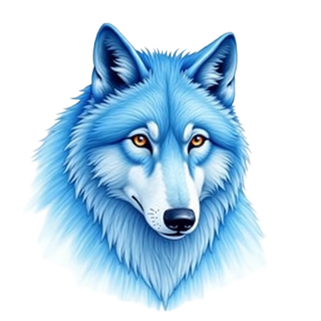 Blue Wolf Portrait