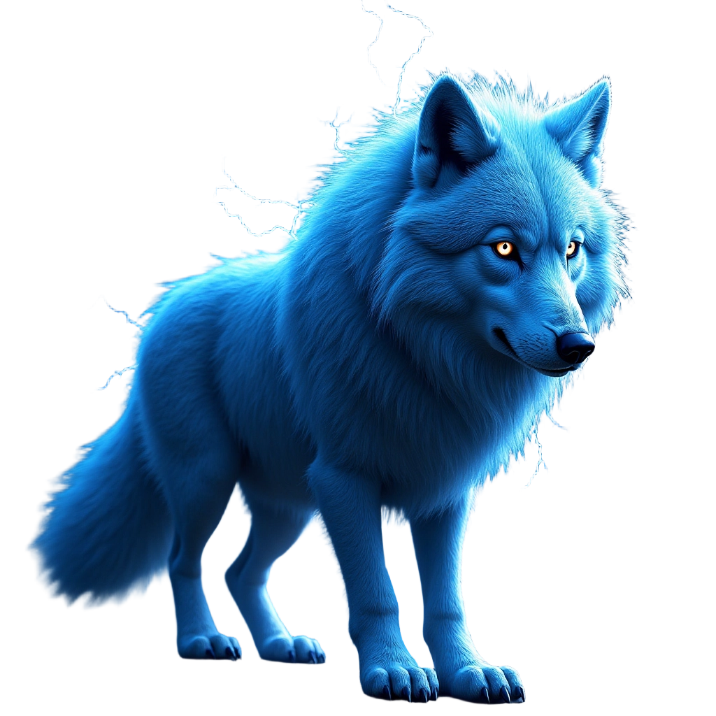 Electric Blue Wolf