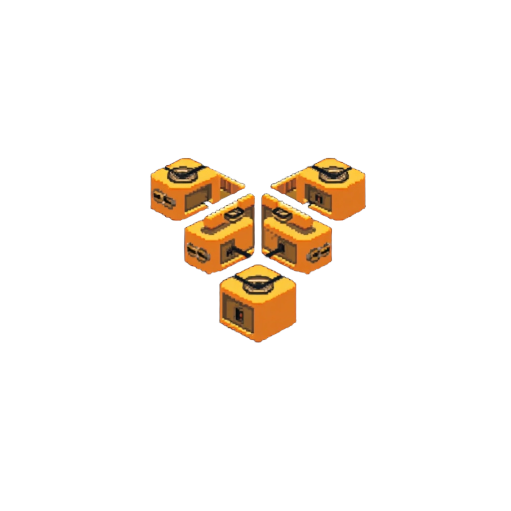 Isometric Orange Cubes