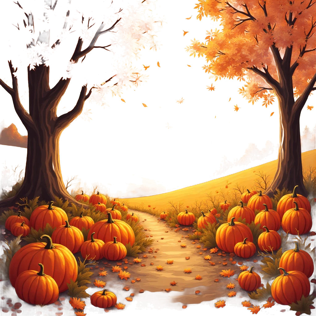 Autumn Pumpkin Path