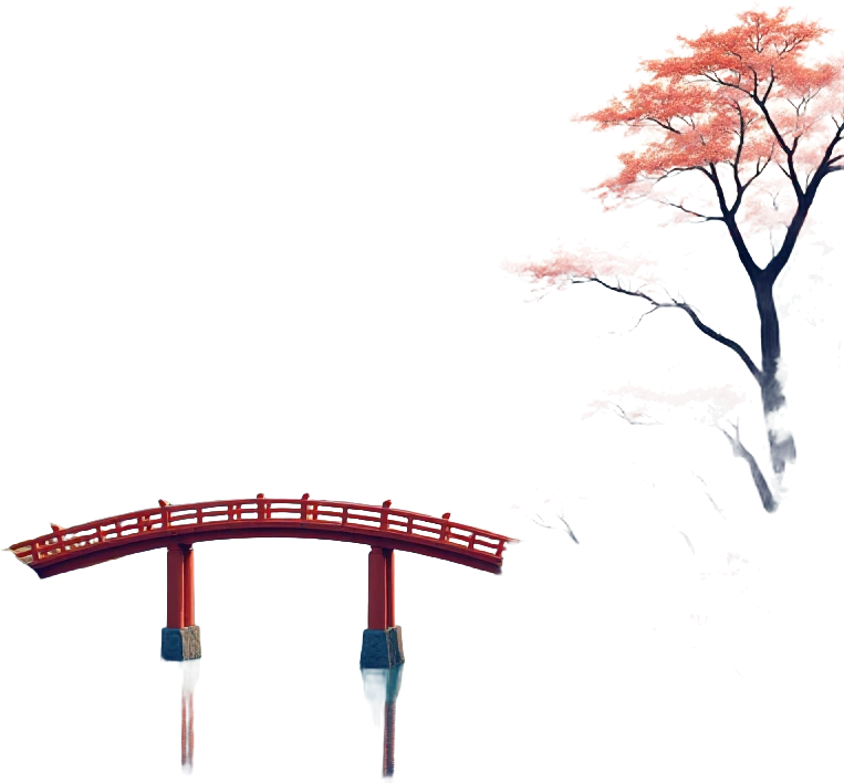 Pixelated Bridge and Tree