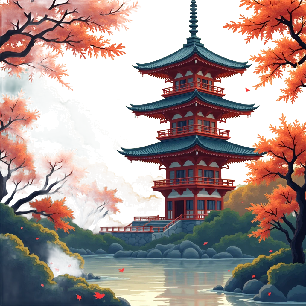 Autumn Serenity at the Pagoda