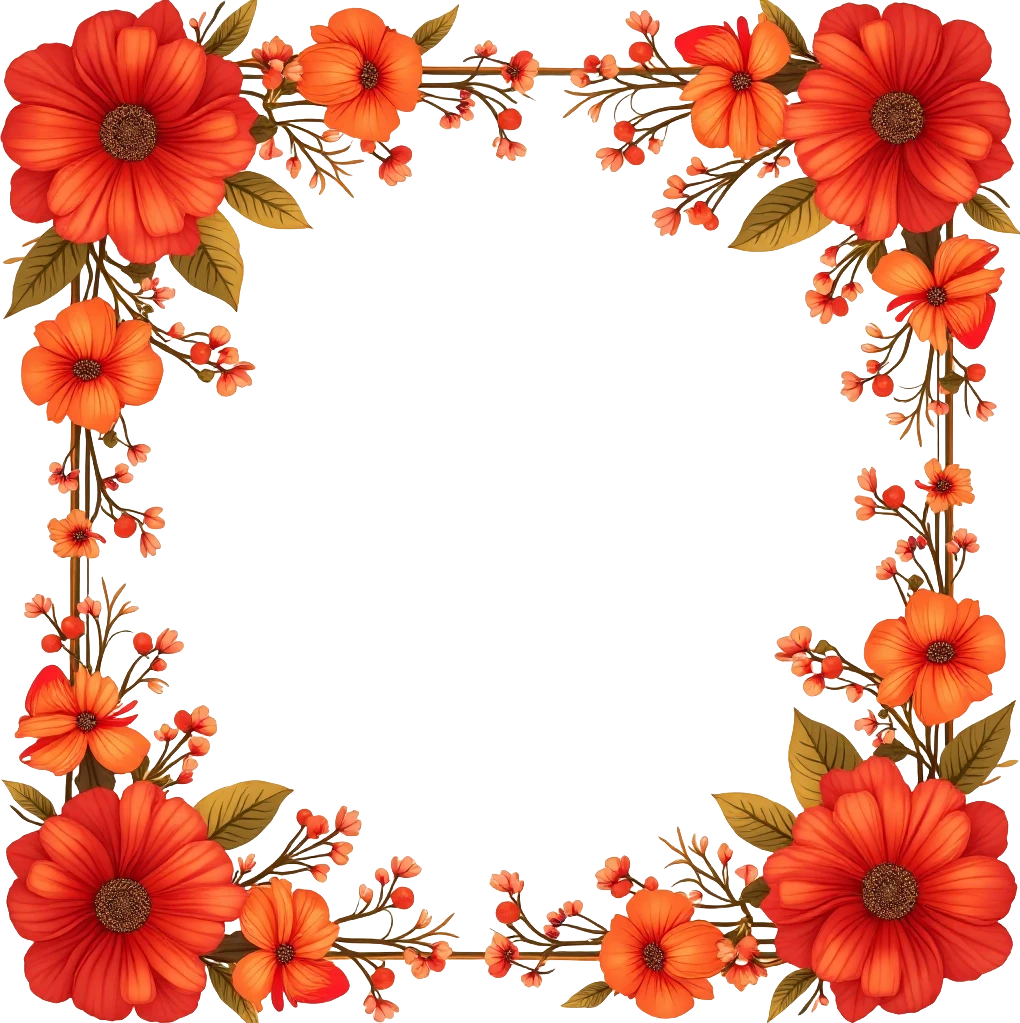 Autumn Floral Frame