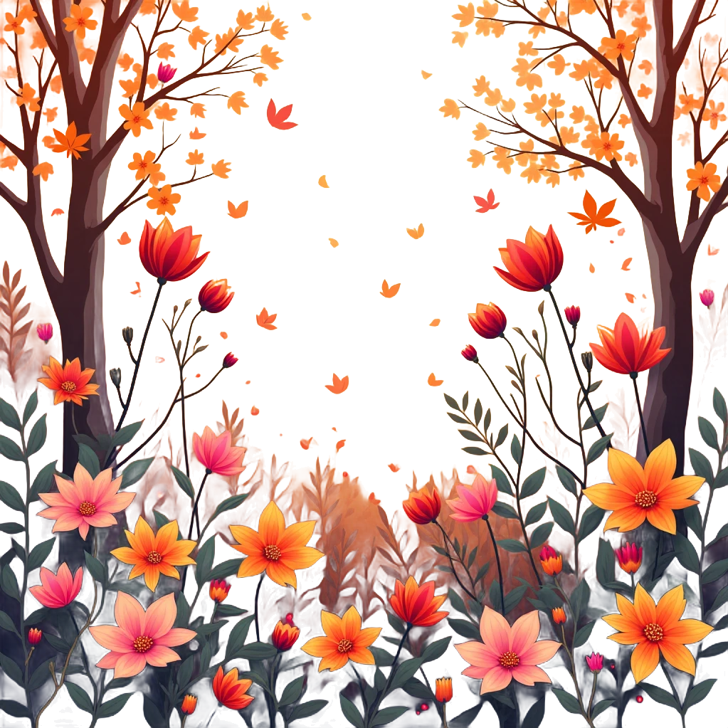 Autumnal Floral Landscape