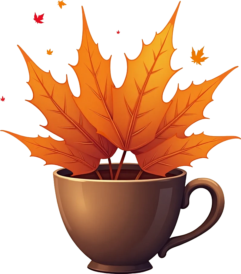 Autumn Leaves in a Cup