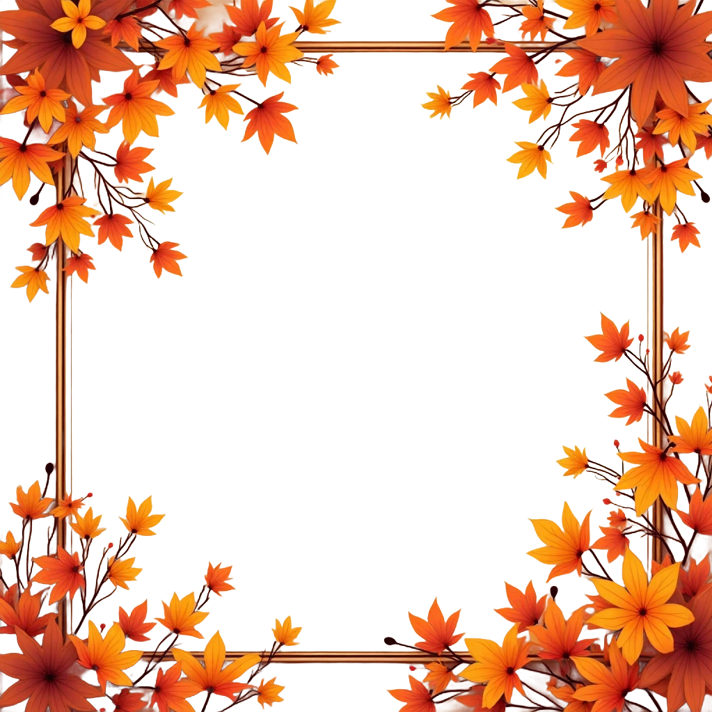 Autumn Floral Frame