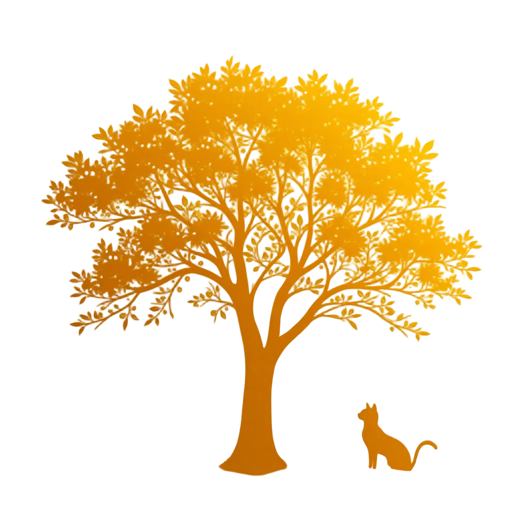 Golden Tree Silhouette