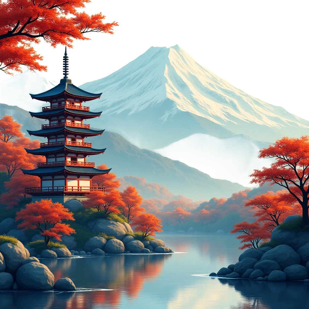 Autumn Serenity at Mount Fuji