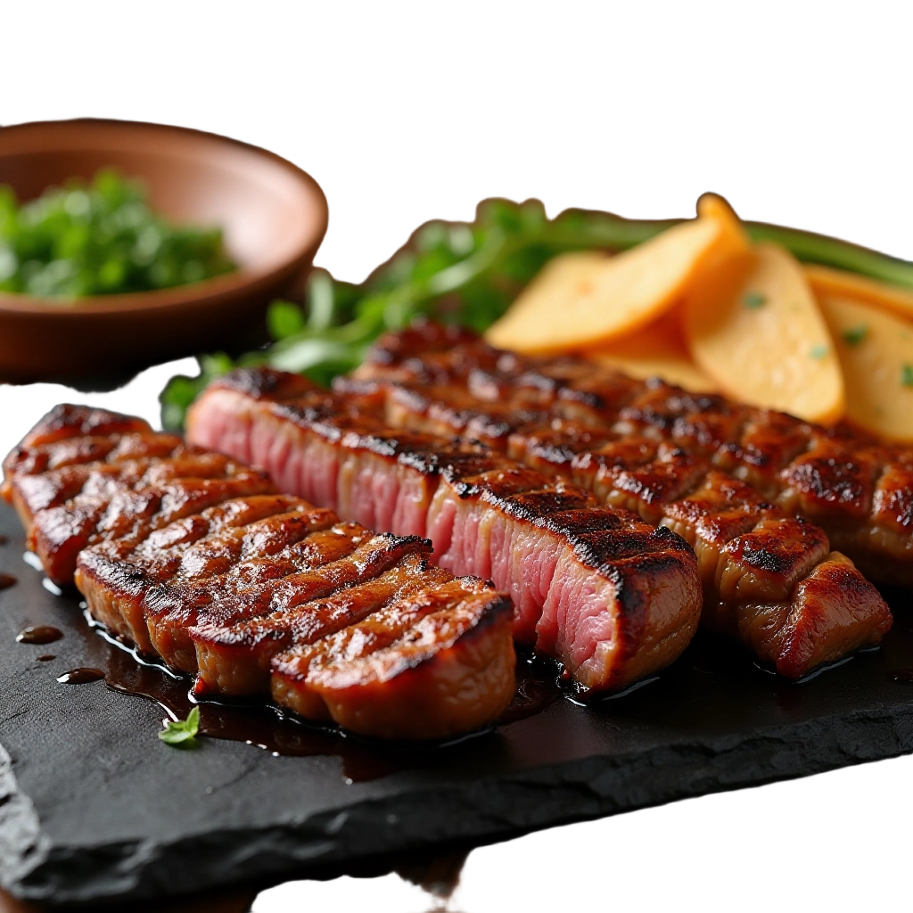 Grilled Steak with Vegetables