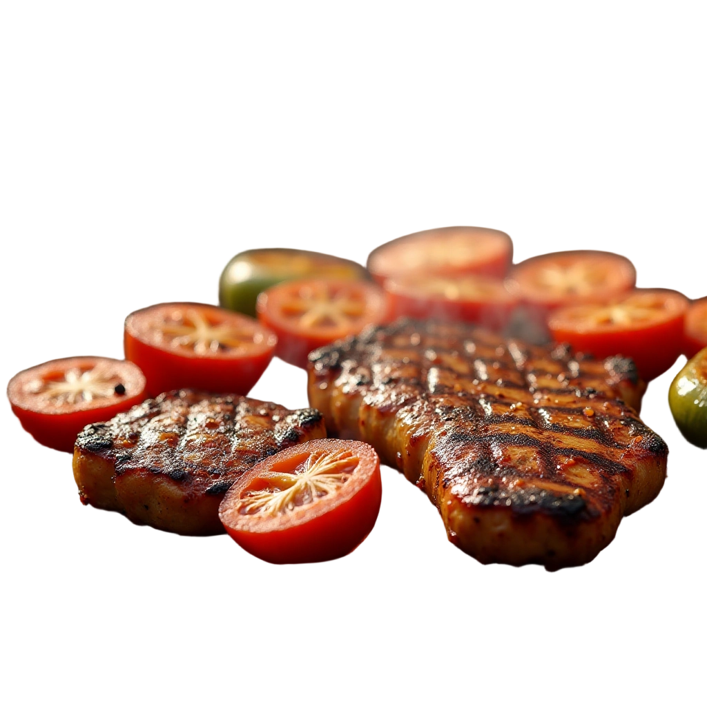 Grilled Pork Chops with Tomatoes