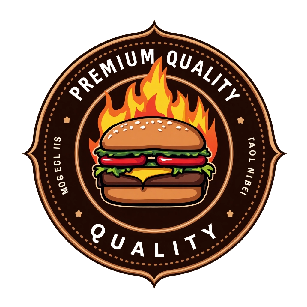 Premium Quality Burger Logo