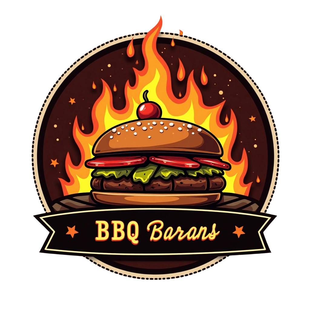 BBQ Barans Hot Burger Emblem