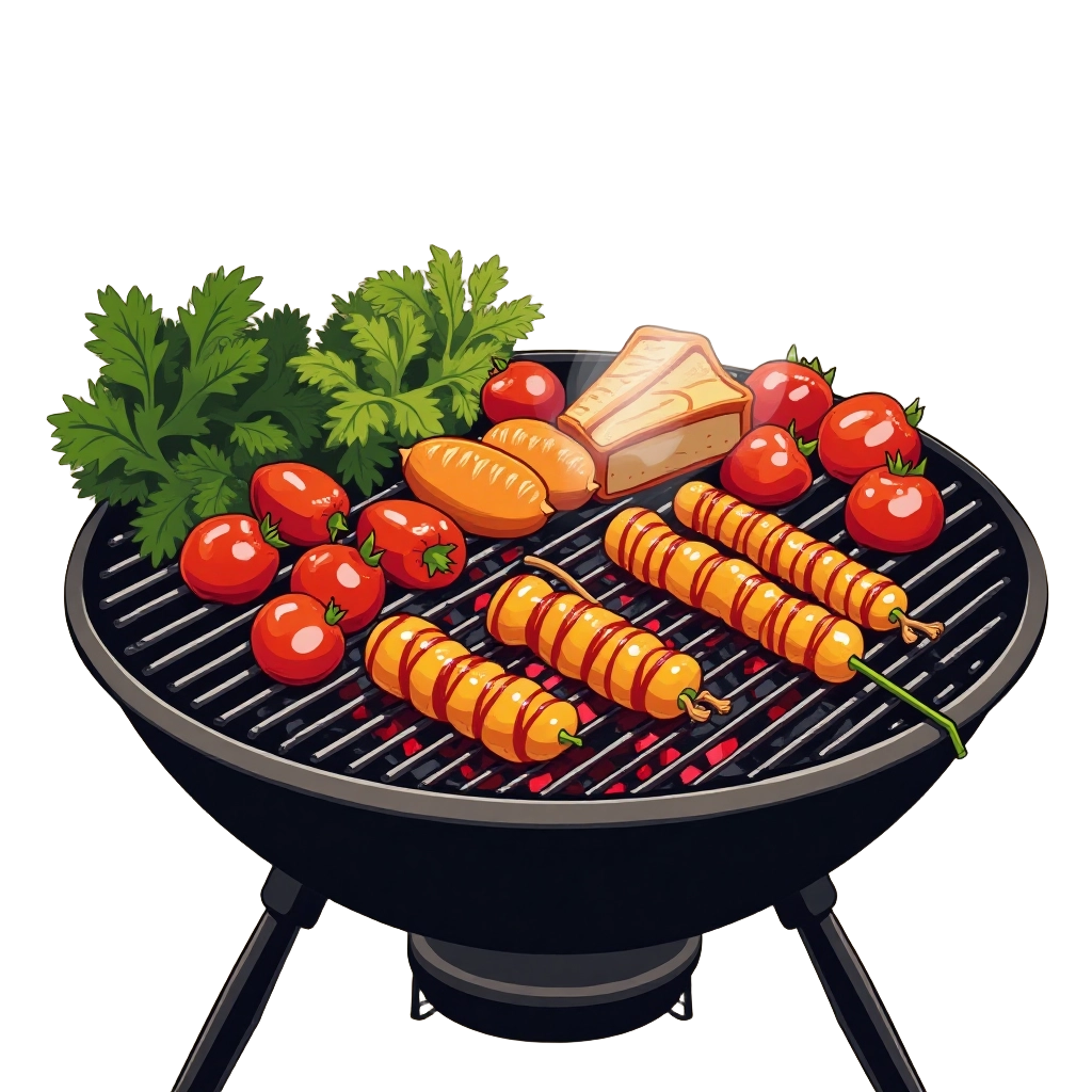 Grilled Vegetables and Sausages