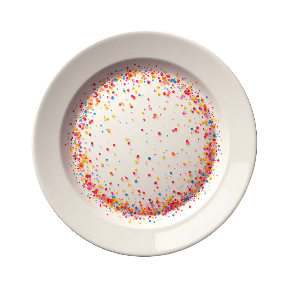 Colorful Sprinkles on a Plate