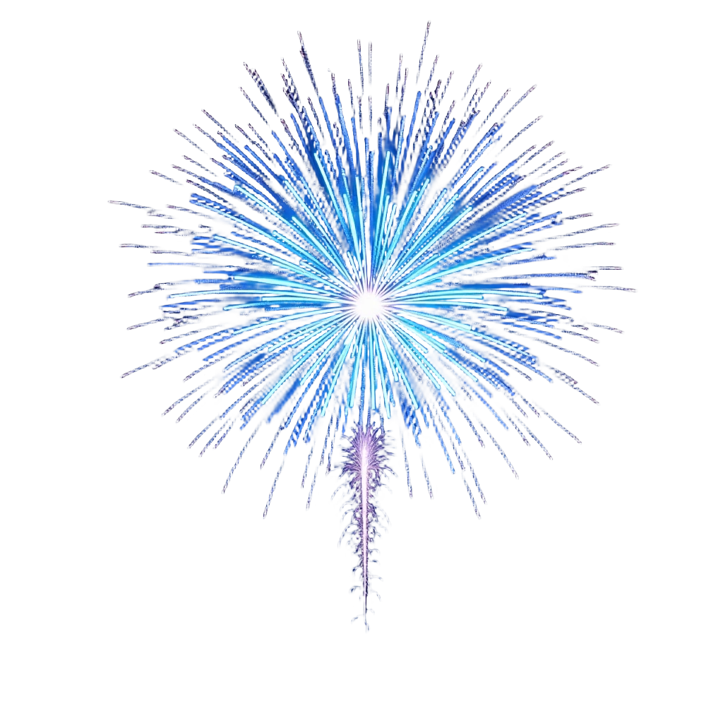 Blue Firework Burst