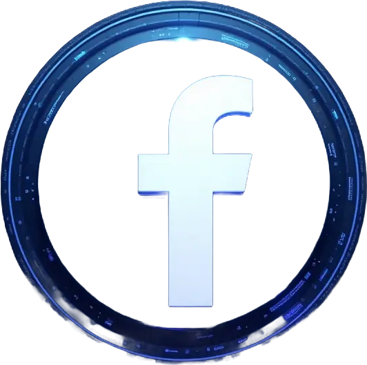 Facebook Logo with Blue Circle