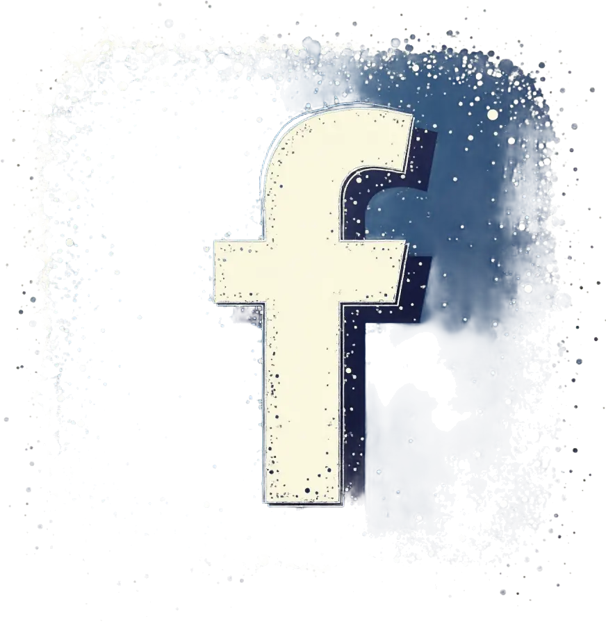 Facebook Logo with Snowy Background