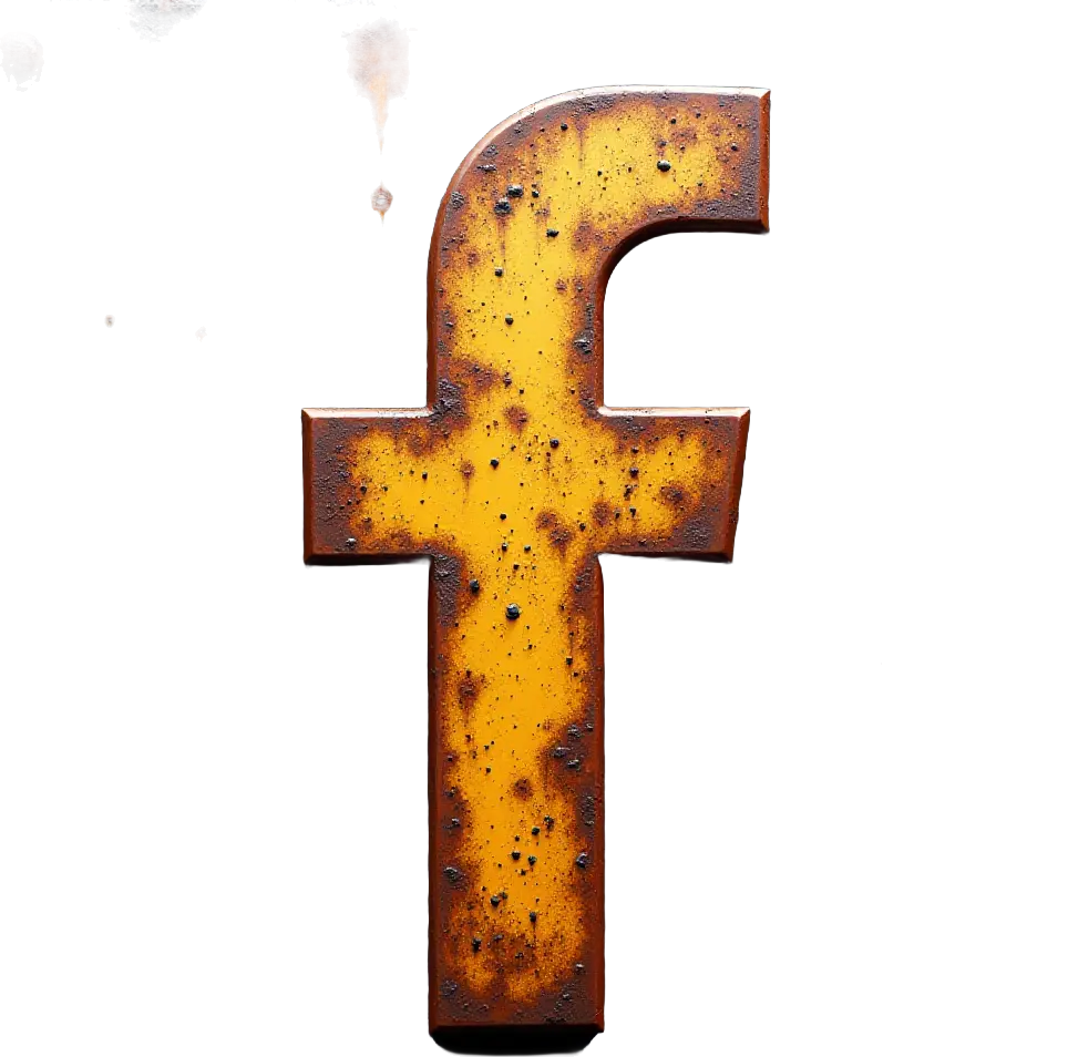 Rusty Metal Letter f