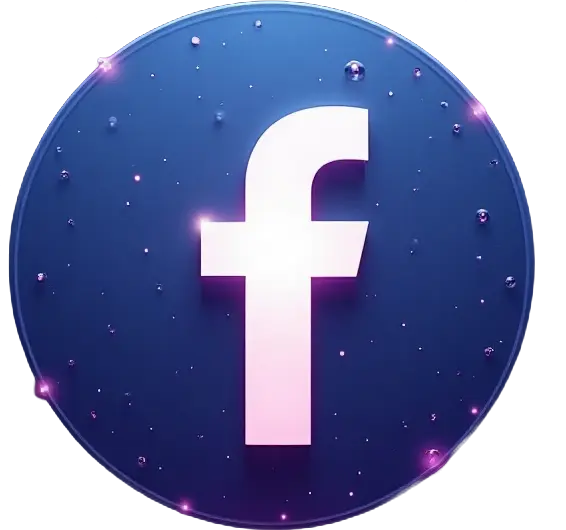 Facebook Logo with Cosmic Background