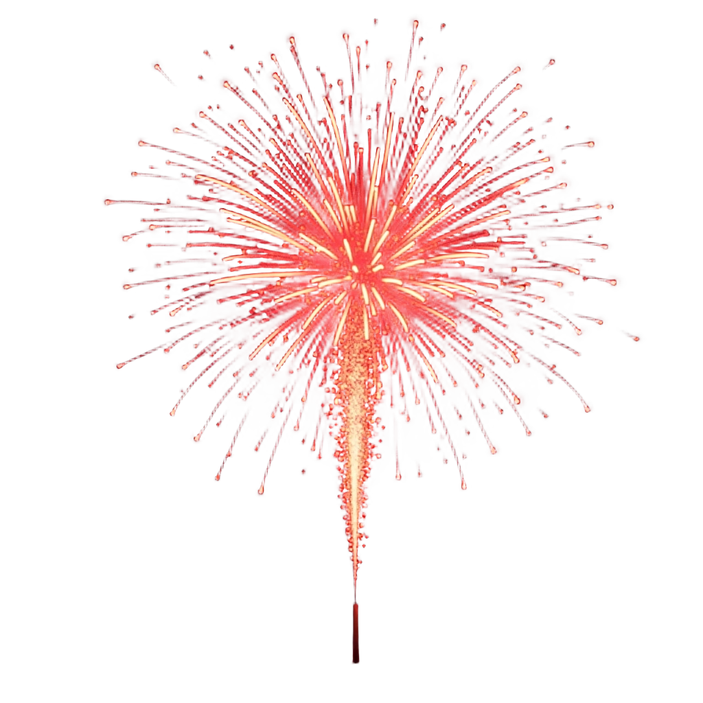 Red Firework Burst