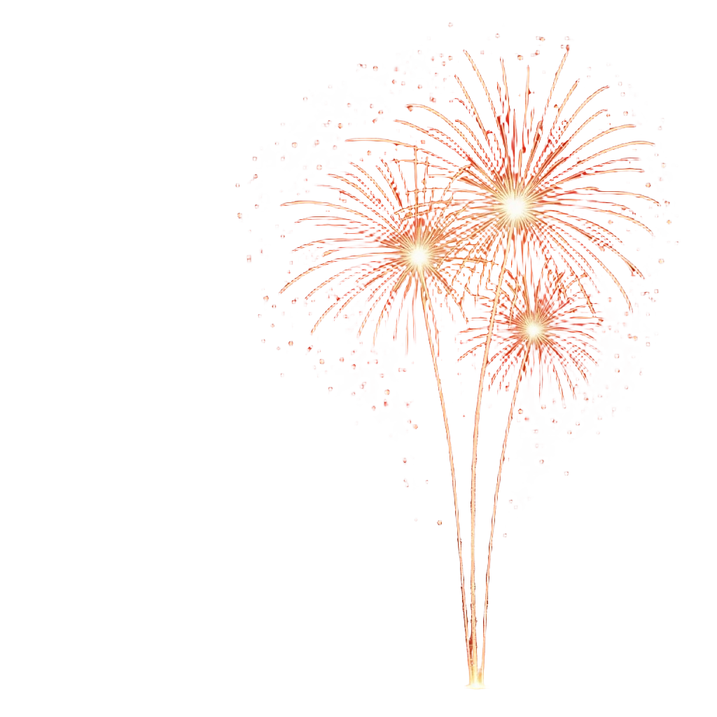 Red Fireworks Display