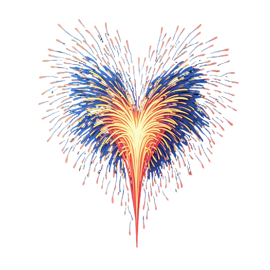 Heart-Shaped Fireworks