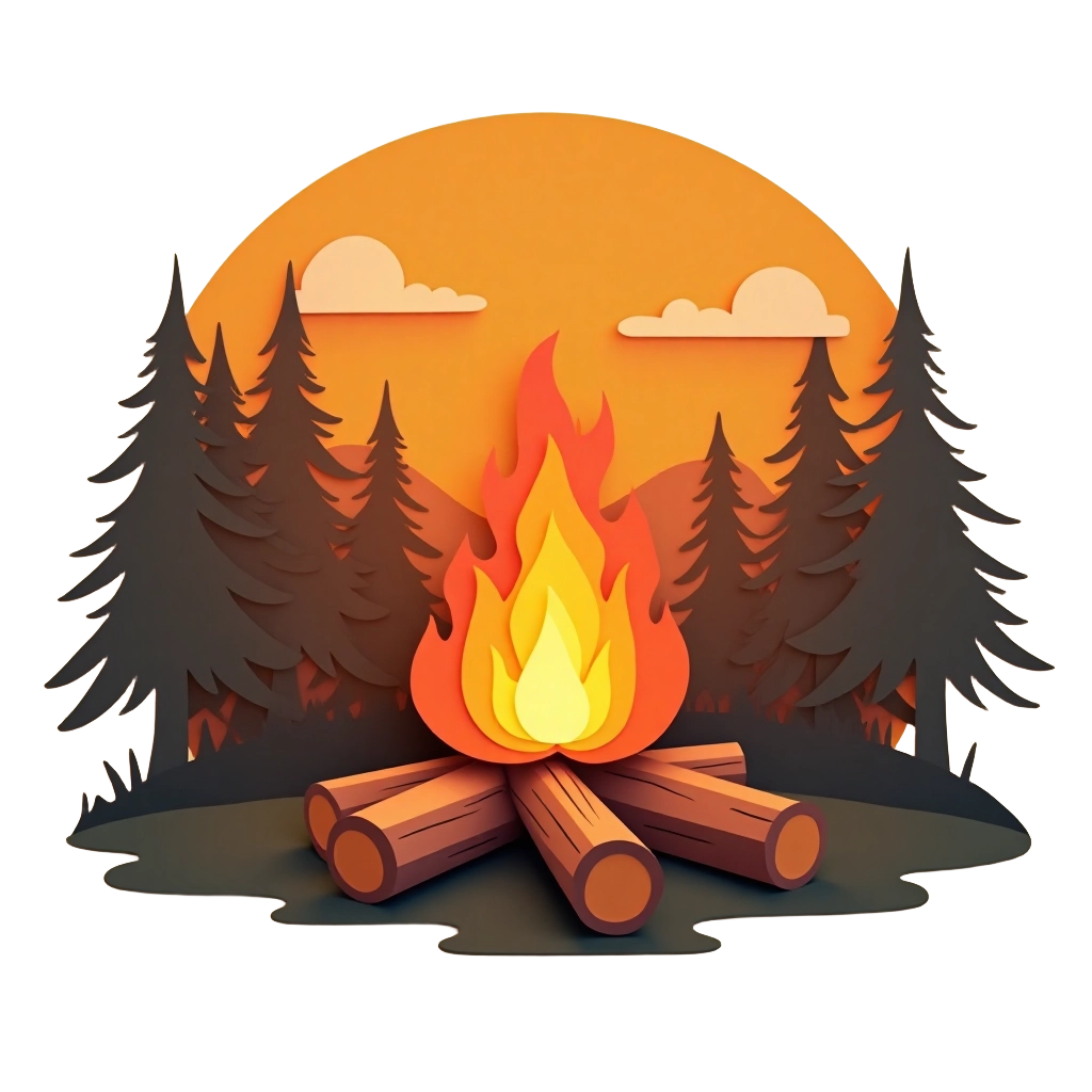 Campfire in the Woods