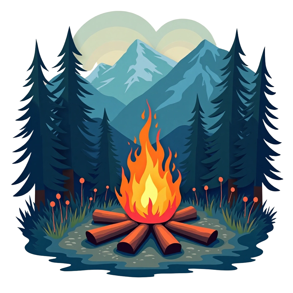 Campfire in the Wilderness