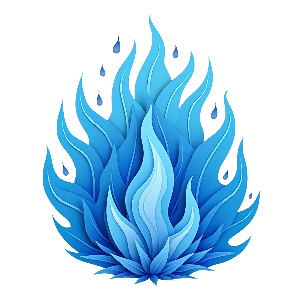 Blue Flame Illustration