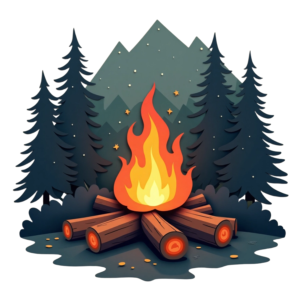 Campfire in the Woods