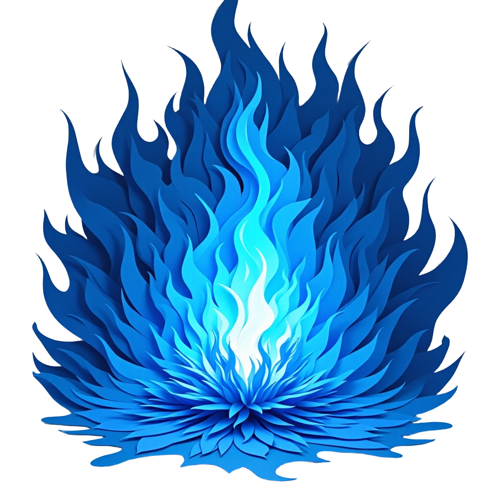 Blue Flame Illustration